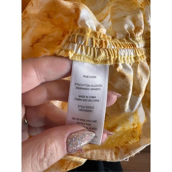 Louna Yellow Printed Cotton Blend Mini Dress - Picture 3 of 8